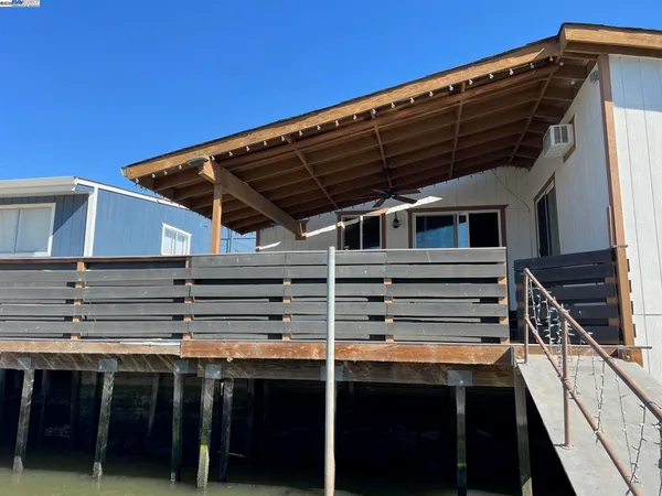 a view of deck with wooden floor