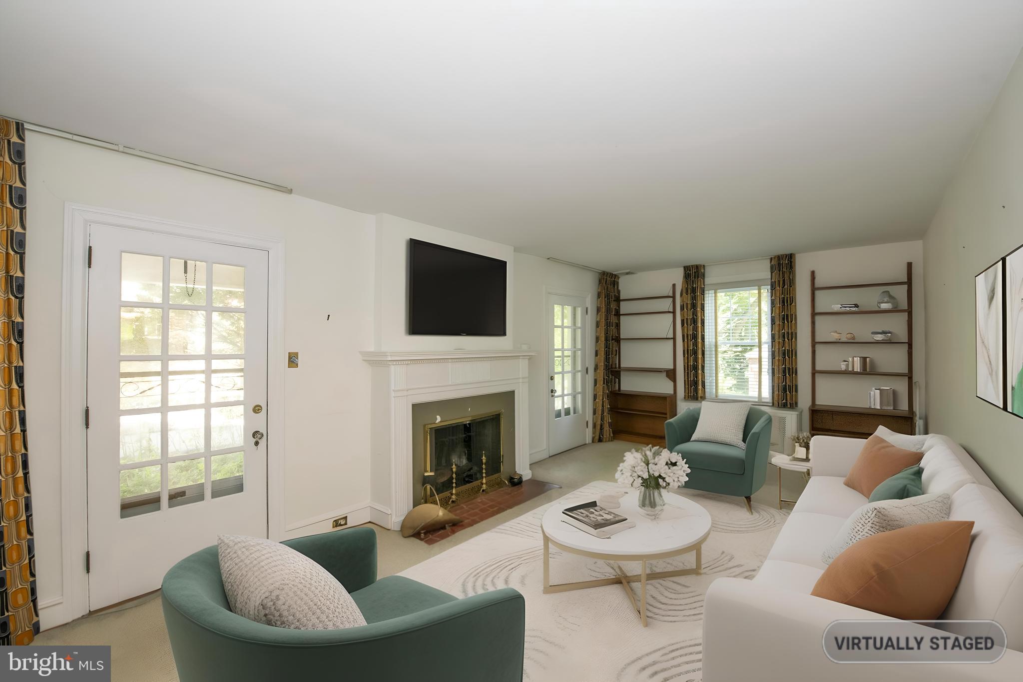 103 Waverly Road Wyncote, PA 19095 - Photo 5 of 41 a living room with furniture and a fireplace