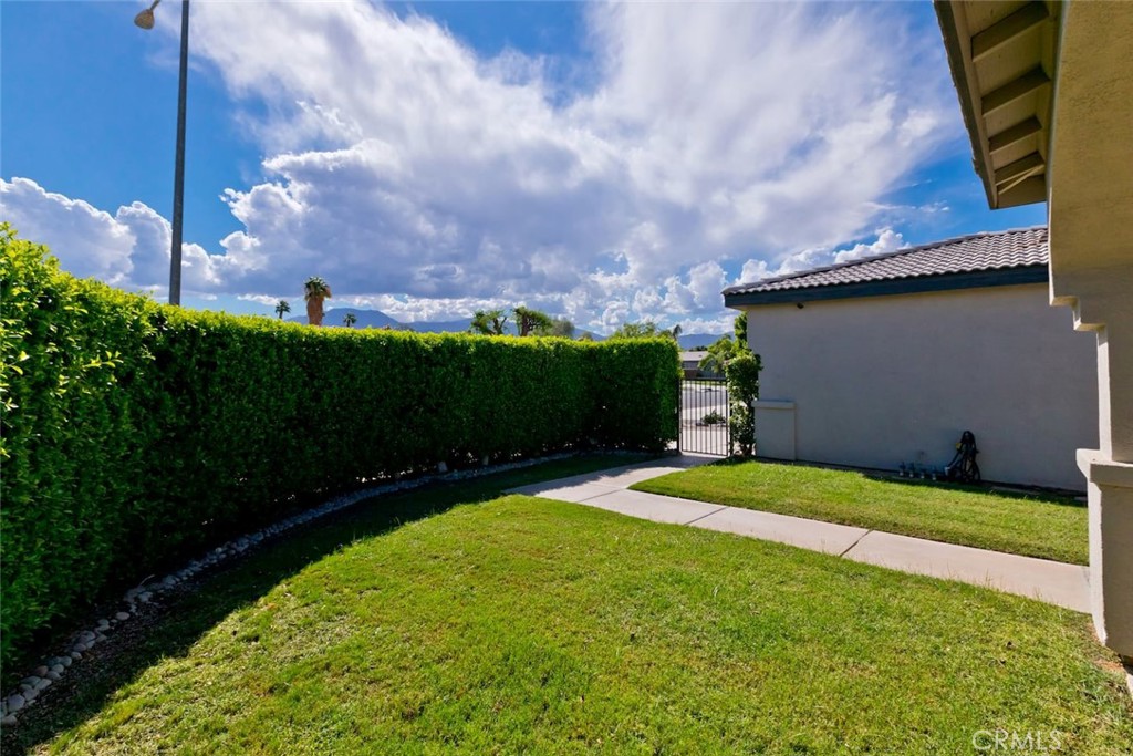 80750 Diamondback Trail Indio, CA 92201 - Photo 7 of 67 a backyard of a house with lots of green space