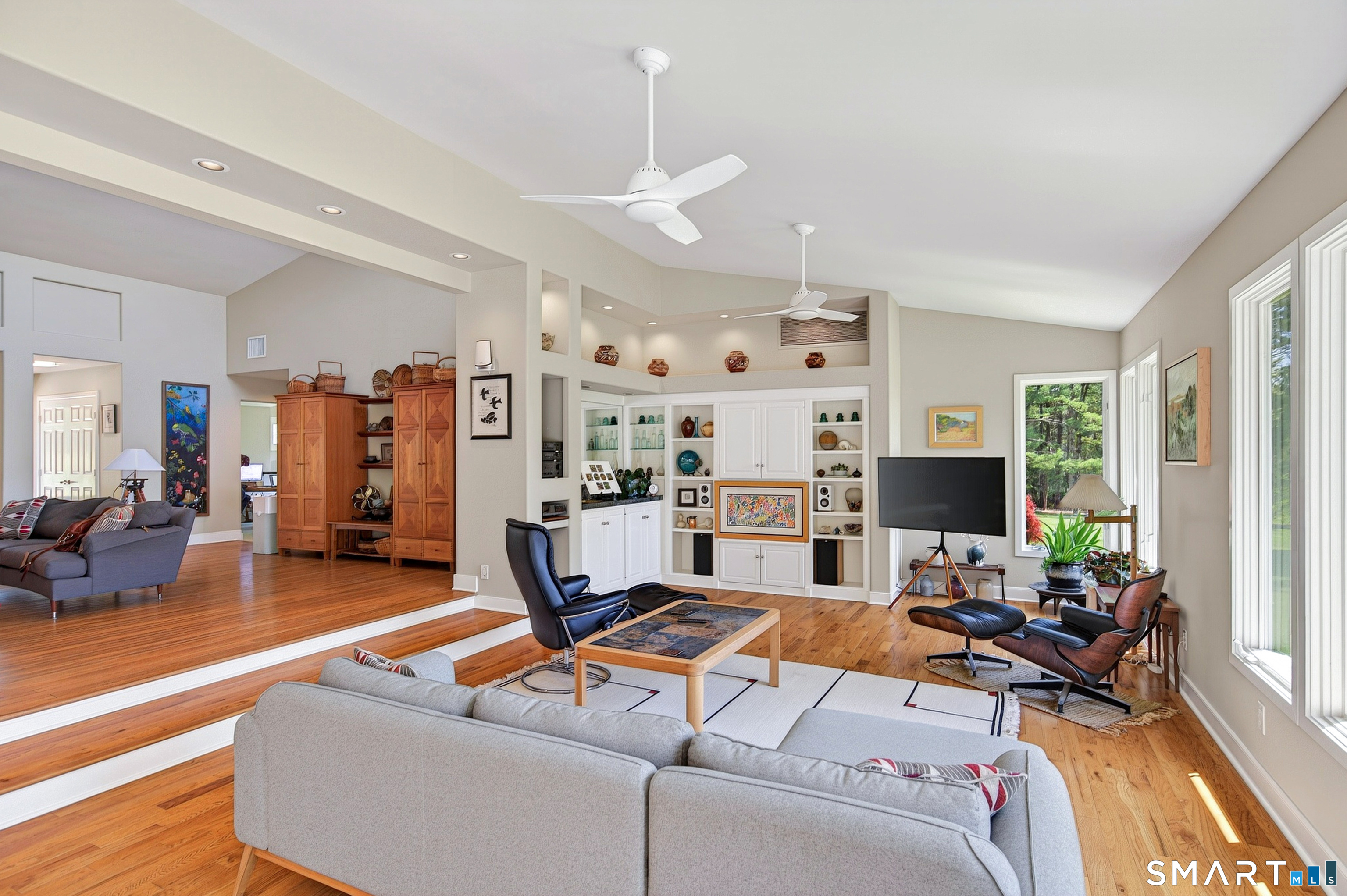 140 2nd Hill Road Bridgewater, CT 06752 - Photo 12 of 40 a living room with furniture kitchen view and a large window