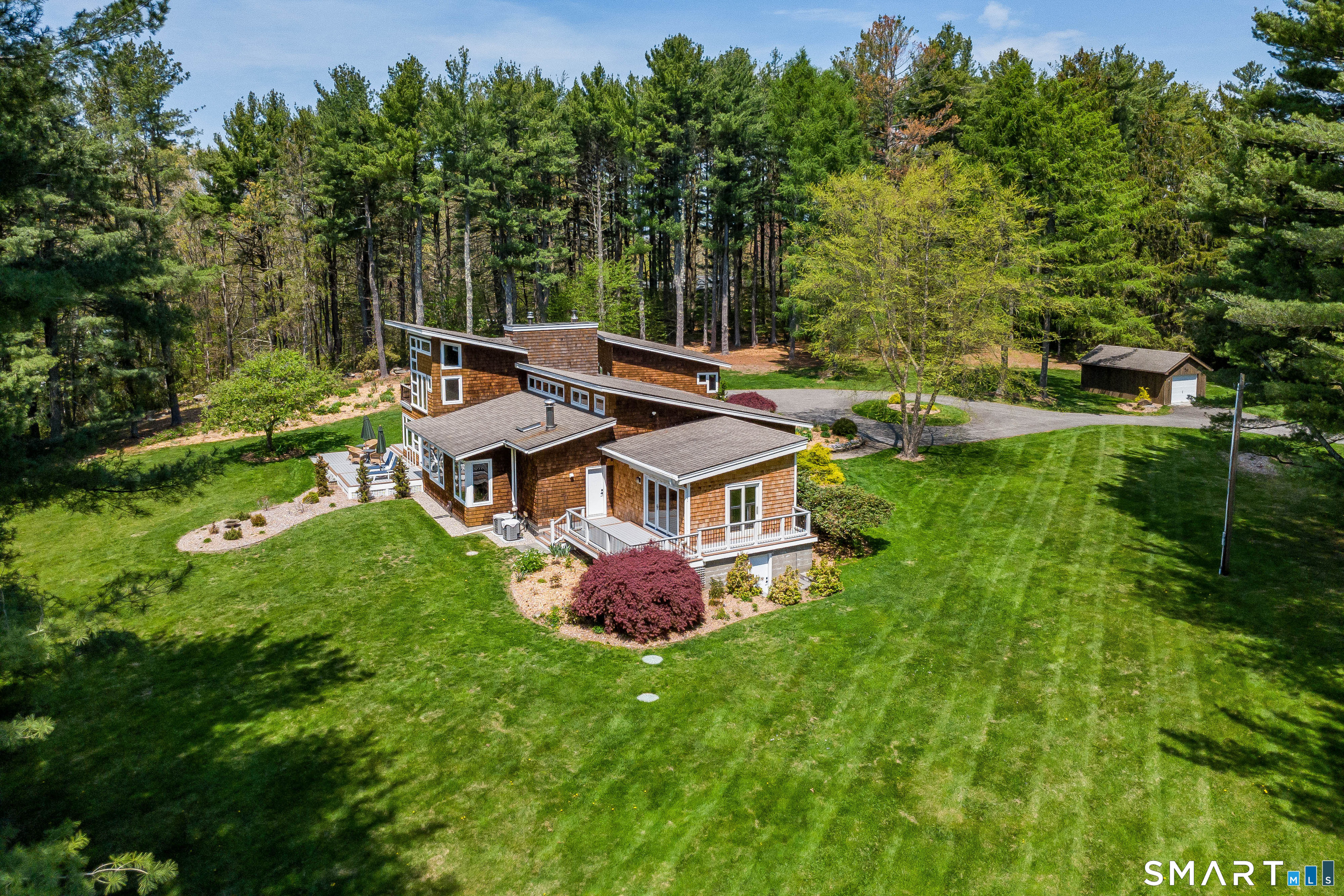 140 2nd Hill Road Bridgewater, CT 06752 - Photo 37 of 40 a view of a house with a big yard