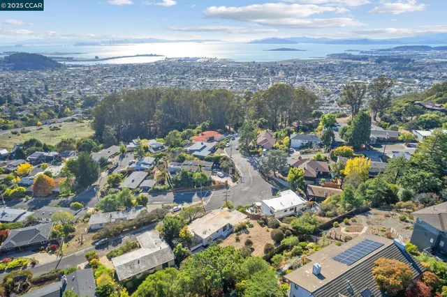 an aerial view of multiple house