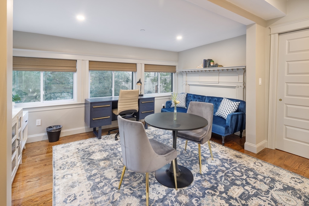 44 Winslow Road Brookline, MA 02446 - Photo 27 of 35 a view of a dining room with furniture window and outside view