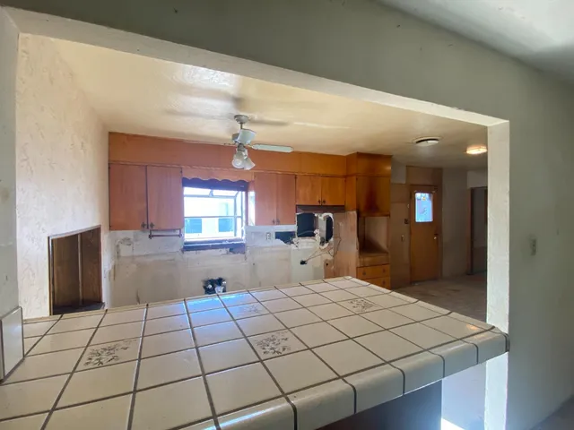 a view of a livingroom with a fireplace