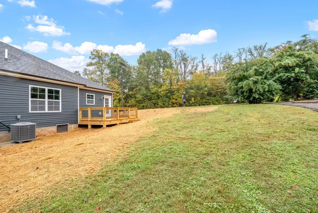 a swimming pool with an outdoor space