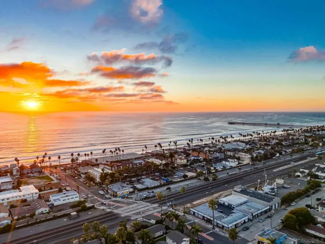 an aerial view of a city