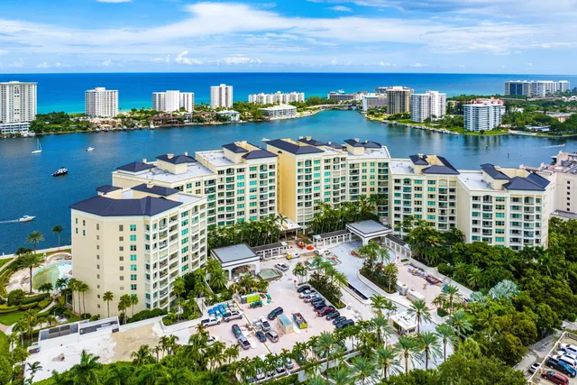a view of a city with lawn chairs
