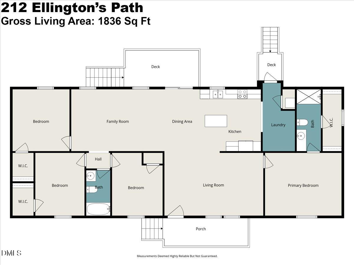 212 Ellington's Path Henderson, NC 27537 - Photo 32 of 36 a picture of floor plan