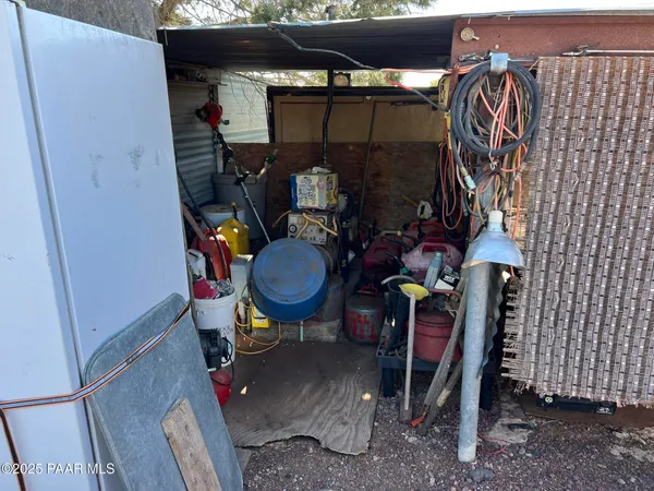 a view of storage and utility room
