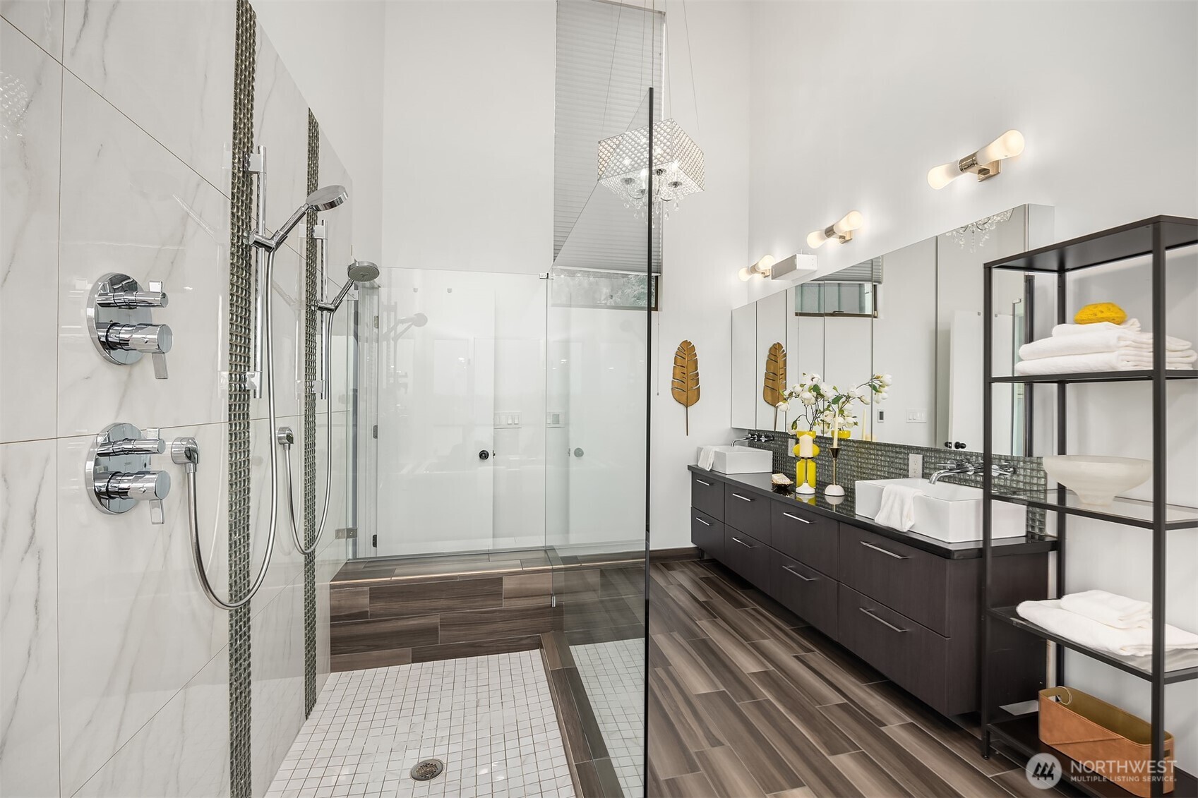 5340 West Mercer Way Mercer Island, WA 98040 - Photo 23 of 36 a bathroom with a tub sink and mirror