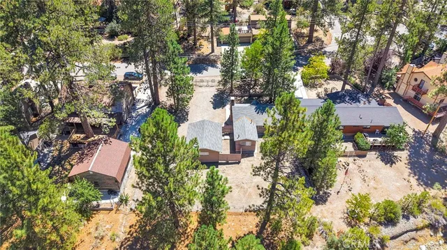 an aerial view of a city