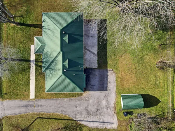 a bird view of a house