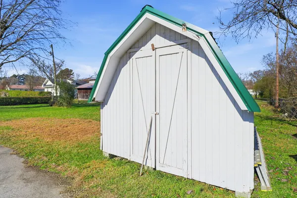 a view of backyard with green space
