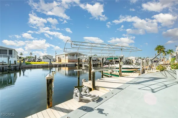 a view of a lake with outdoor space