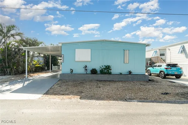 a view of a house with a patio