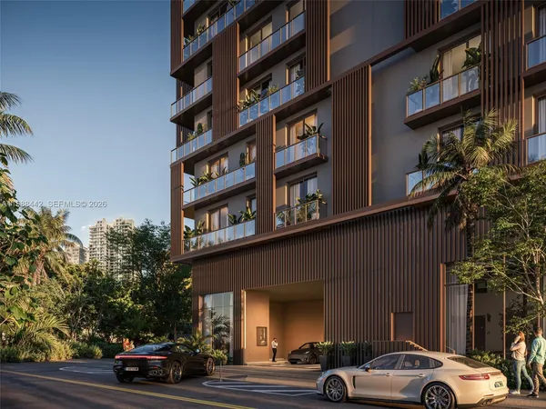 a front view of a building