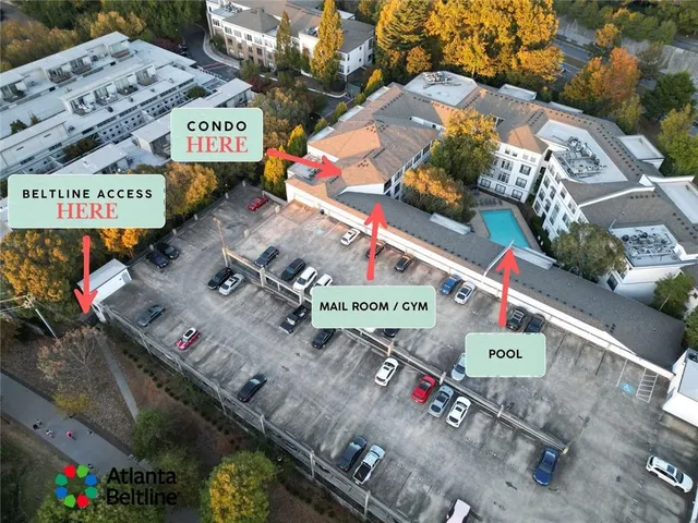 an aerial view of a city