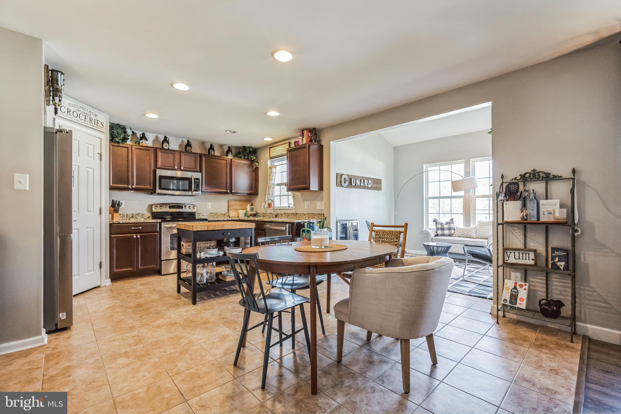Eat in kitchen with a walk in pantry
