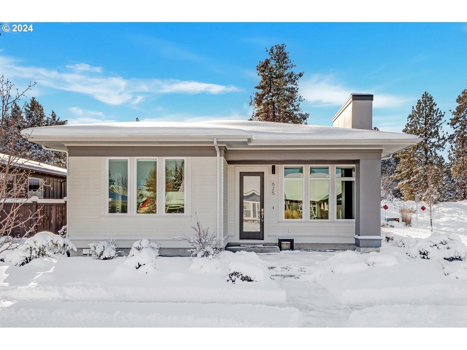 a front view of a house