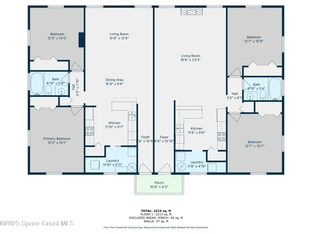 a view of a white house with a large space