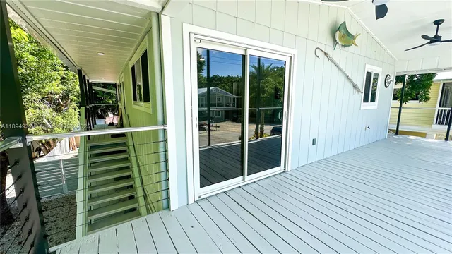 a view of a house with a balcony