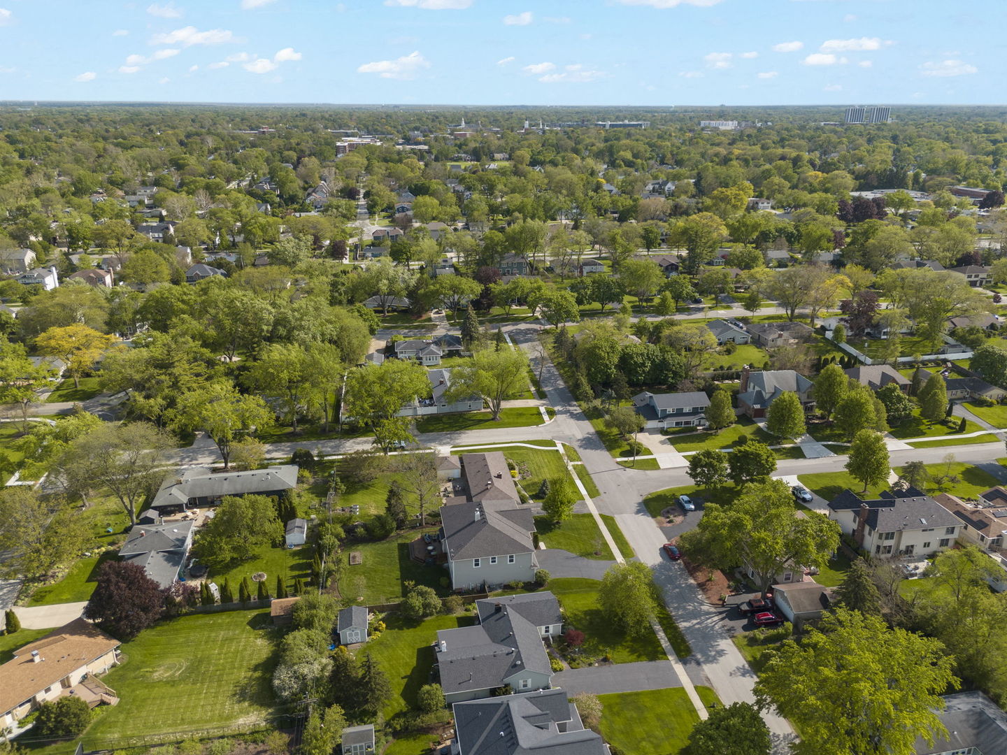 1711 Driving Park Road Wheaton, IL 60187 - Photo 37 of 41 an aerial view of residential houses with outdoor space and trees