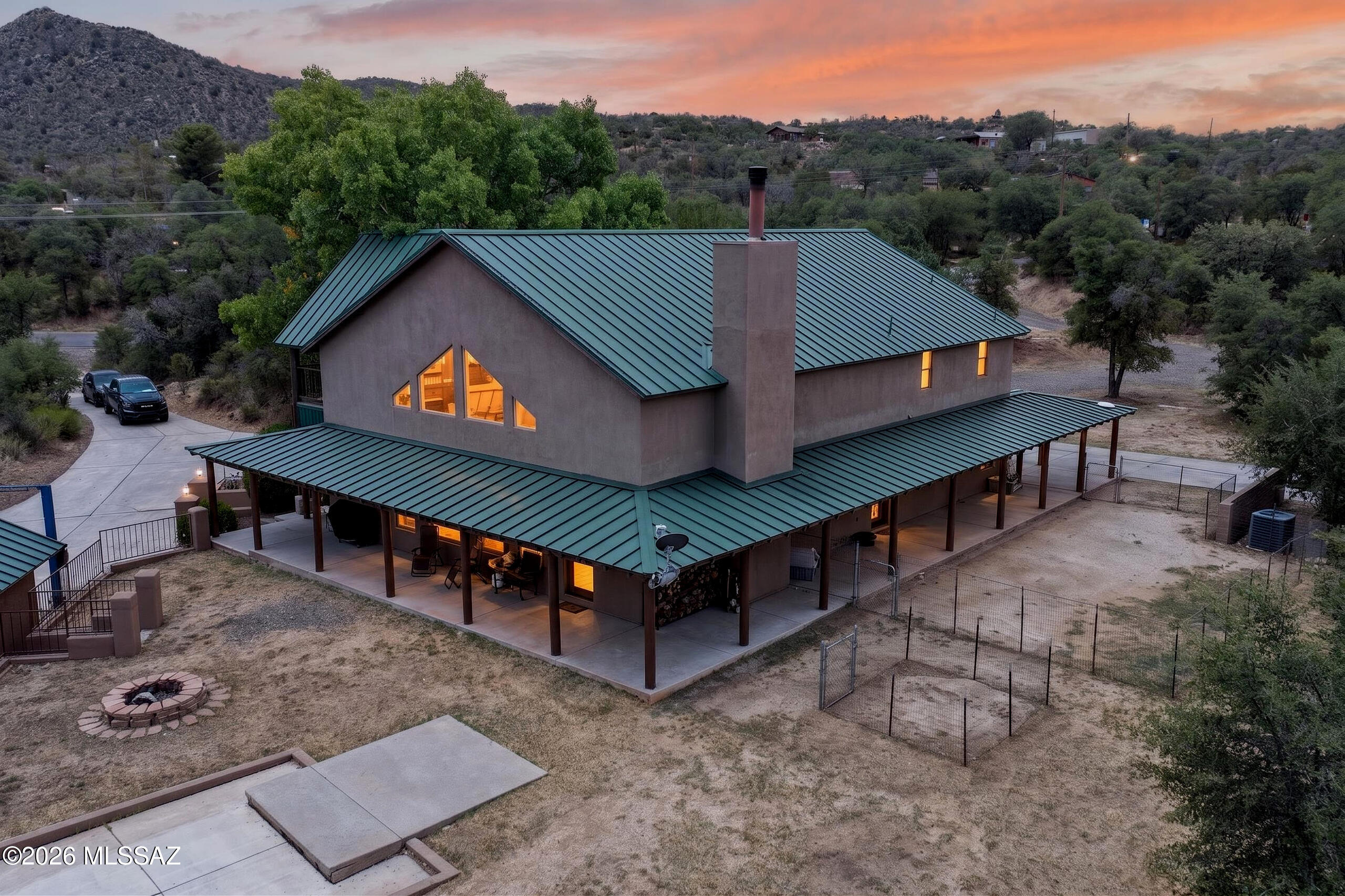 531 South Cody Loop Road Oracle, AZ 85623 - Photo 3 of 38 an aerial view of a house with a yard balcony a small cabin
