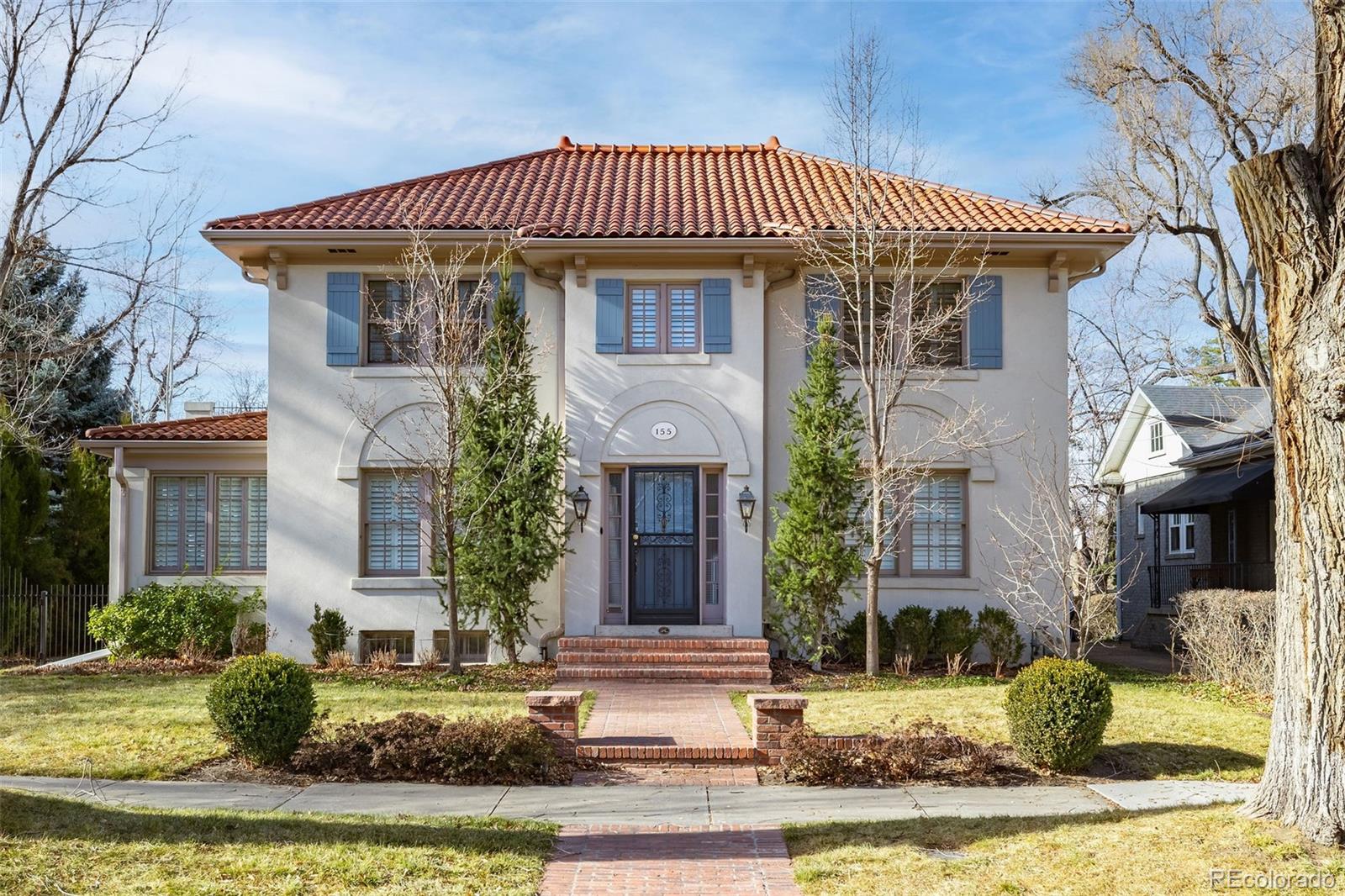 a front view of a house