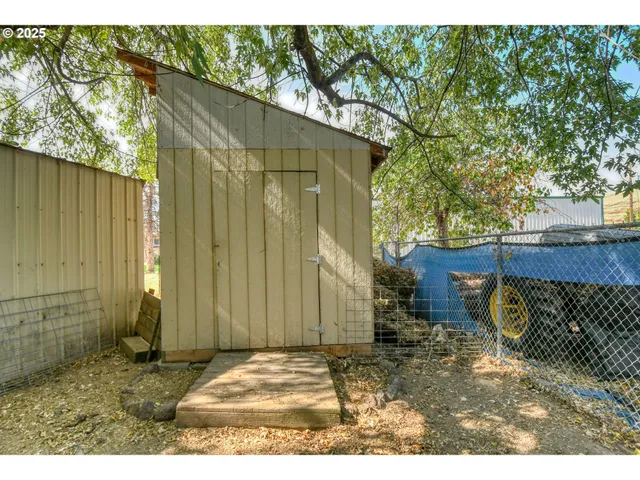 a backyard of a house