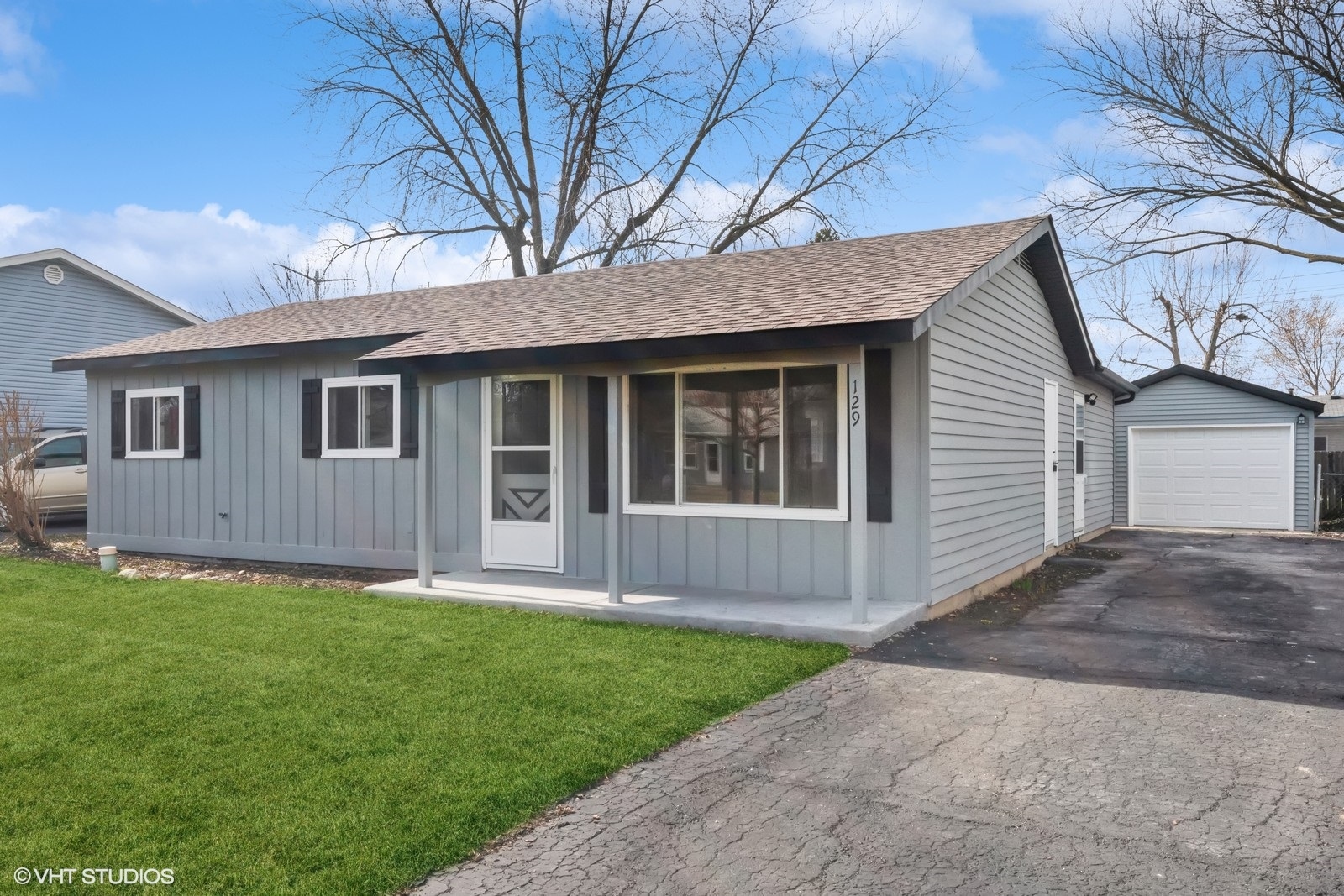a view of outdoor space yard and front view of a house