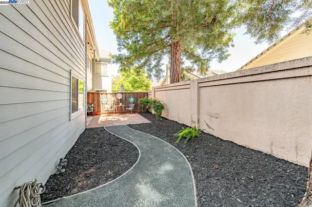 a view of a back yard of the house