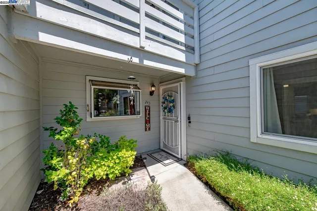 a view of a entryway door front of house