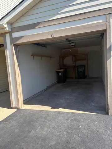 a view of a garage