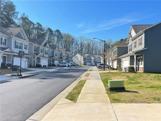 a view of a city with tall buildings