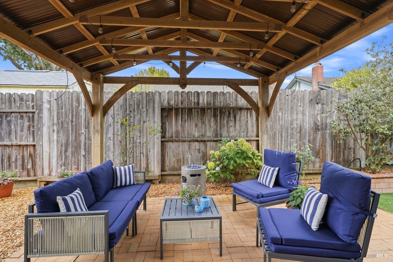 1544 Frederick Street Santa Rosa, CA 95401 - Photo 7 of 39 Covered patio, so inviting and peaceful! Party lights included!