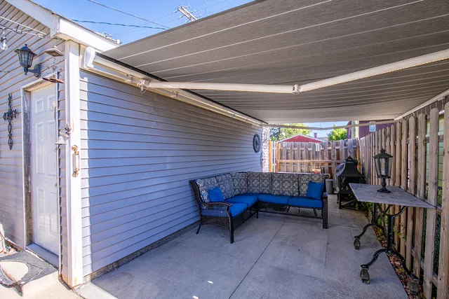a view of a chairs in the balcony
