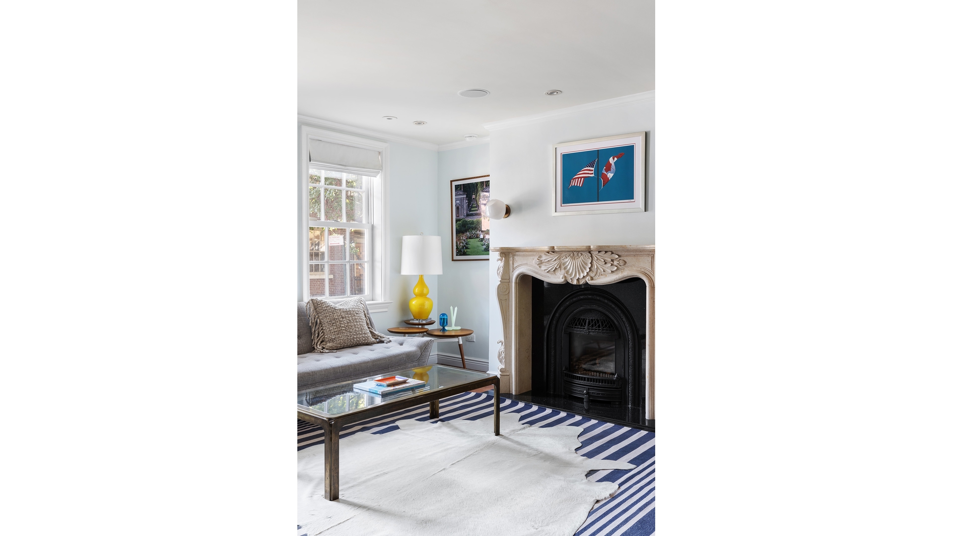 13 Commerce Street Manhattan, NY 10014 - Photo 3 of 13 a living room with furniture and a fireplace