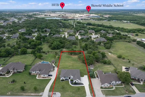 an aerial view of a houses