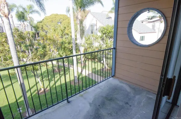 a view of a interior in a balcony