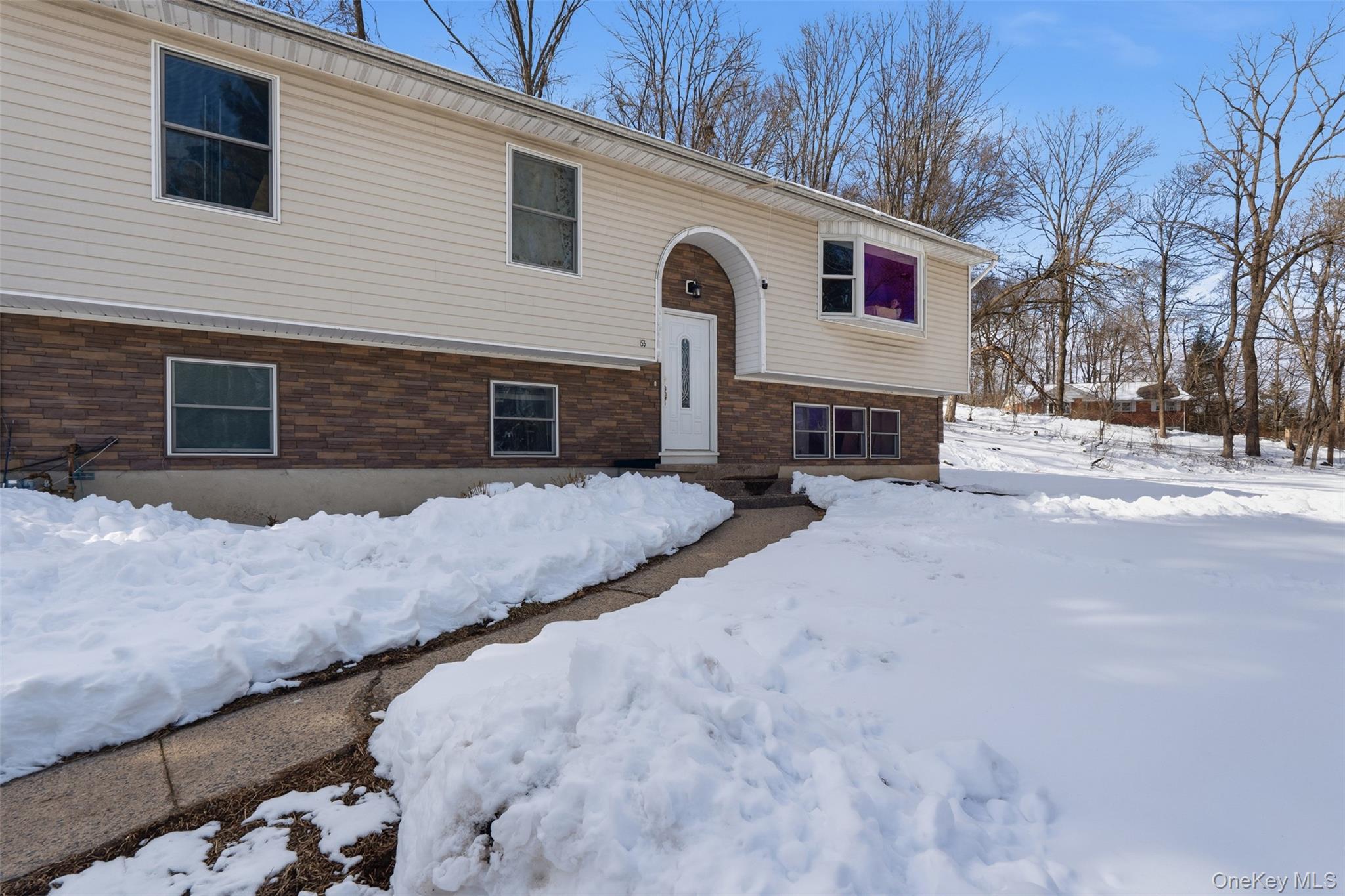 153 South Pascack Road Nanuet, NY 10954 - Photo 2 of 28 a view of a house with a yard covered in snow
