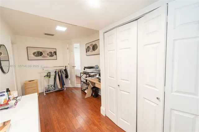 a view of a backyard with plants