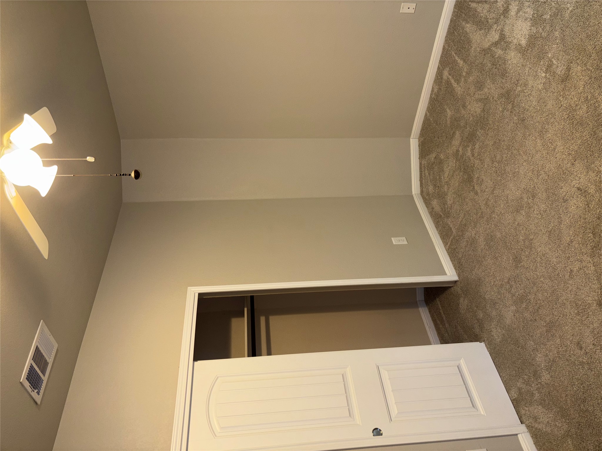 634 River Bluff Circle Georgetown, TX 78626 - Photo 17 of 37 Unfurnished bedroom featuring dark colored carpet, a closet, and ceiling fan