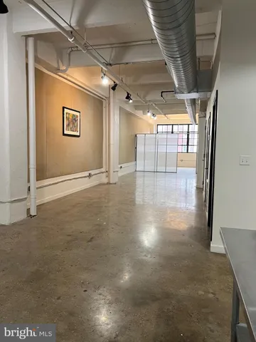 a view of a room with rack on the wall