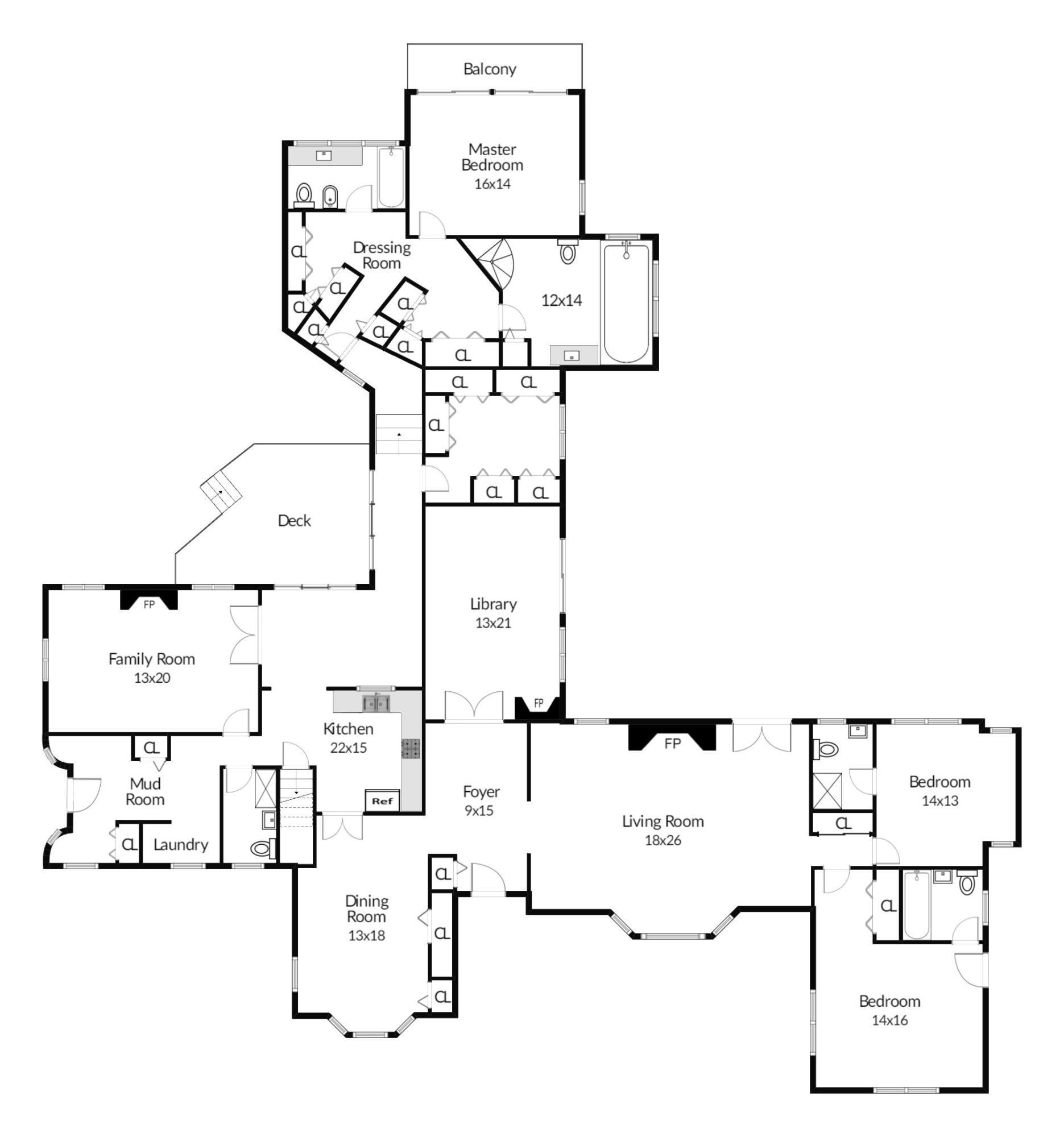 49 Sunswyck Road Darien, CT 06820 - Photo 34 of 36 a picture of floor plan