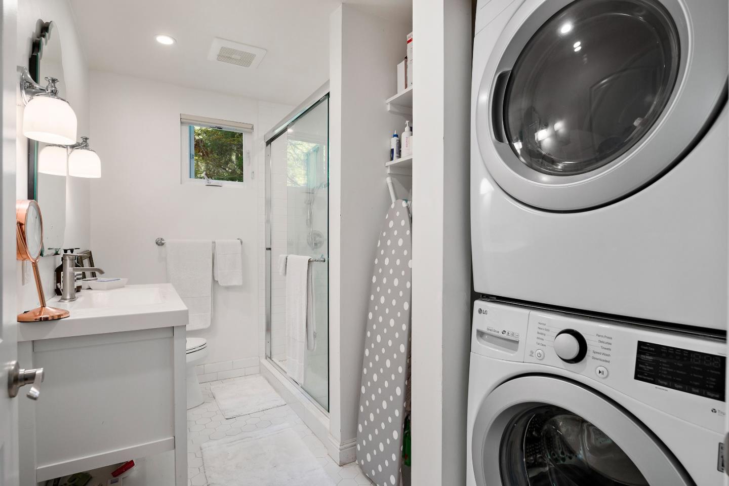 72 Winchester Drive Atherton, CA 94027 - Photo 35 of 50 a bathroom with a sink and a mirror
