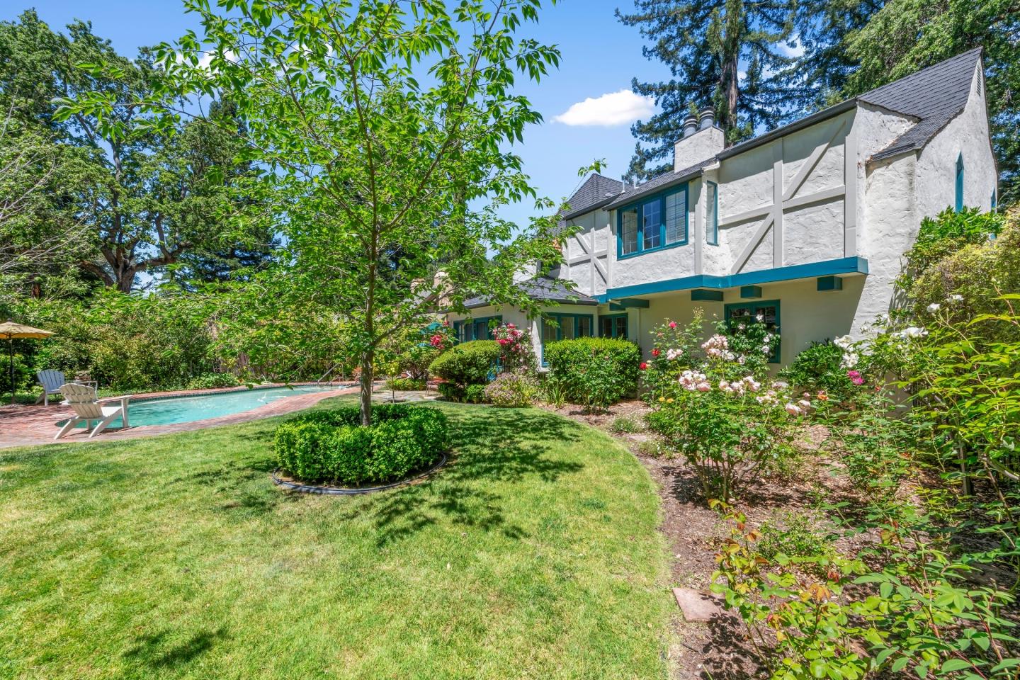 72 Winchester Drive Atherton, CA 94027 - Photo 38 of 50 a view of a house with a yard and plants