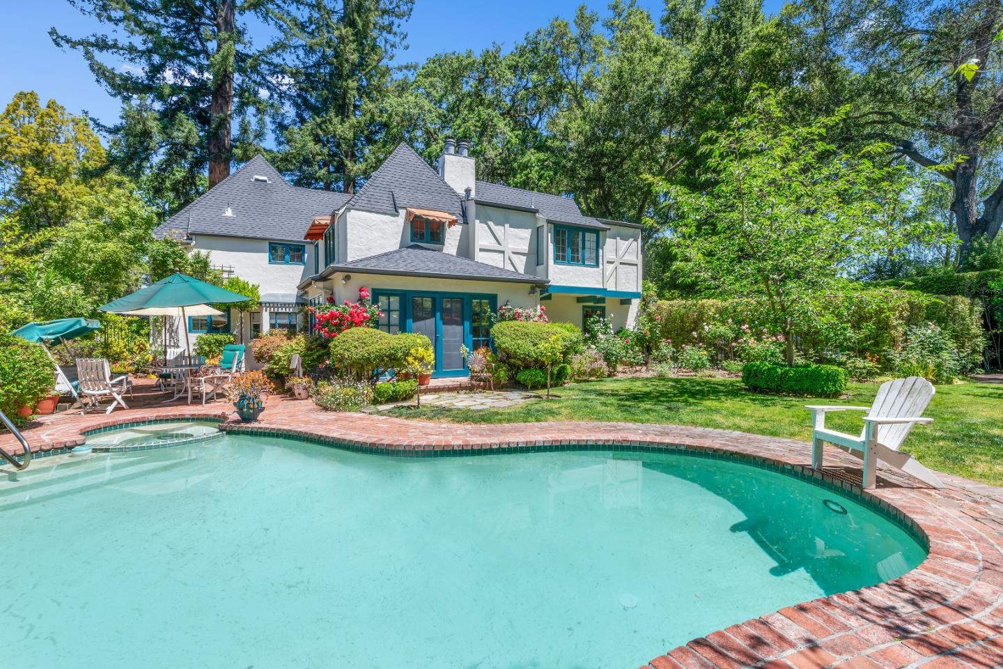 72 Winchester Drive Atherton, CA 94027 - Photo 39 of 50 a view of a house with a yard and sitting area