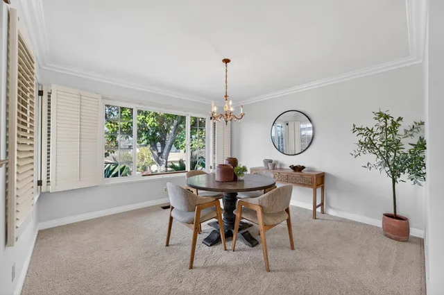 a spacious bedroom with a bed and a potted plant