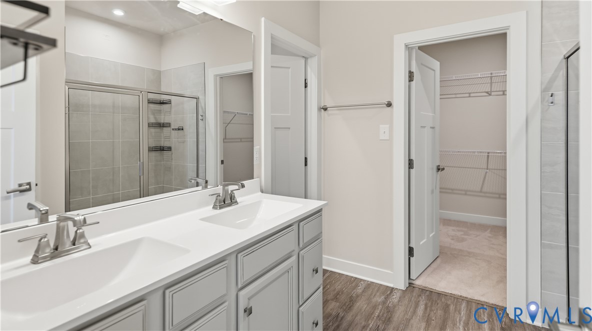 9308 Rudders Point Cove Mechanicsville, VA 23116 - Photo 19 of 50 Dual sink vanity with brushed nickel fixtures, woo