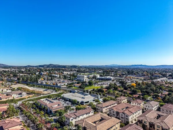 an aerial view of a city